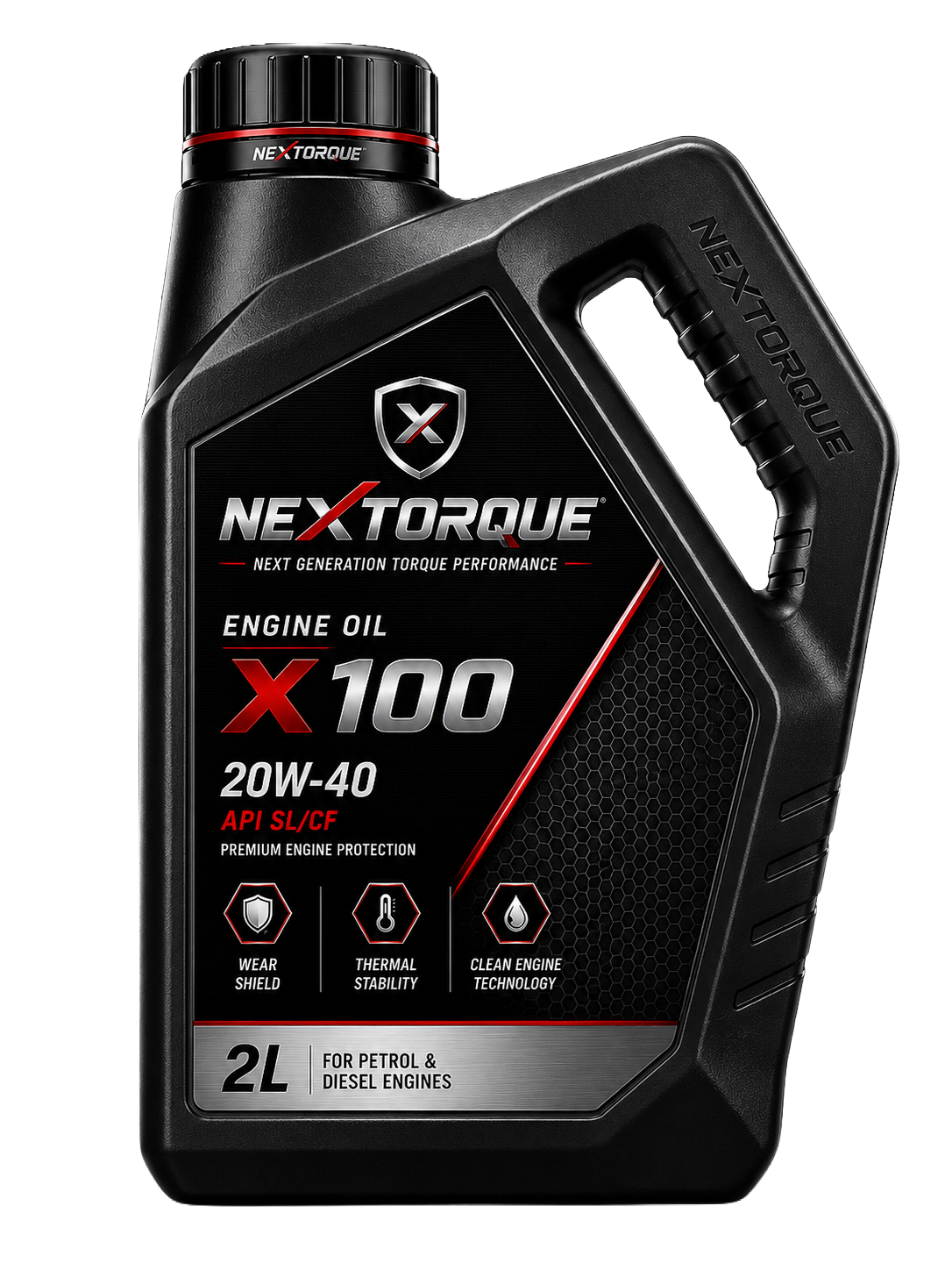 NexTorque X100 Engine Oil 2L bottle